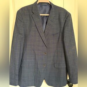Tommy Hilfiger Navy Plaid Blazer